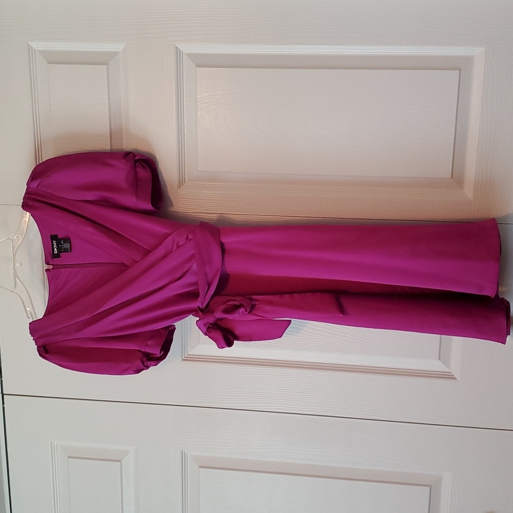 DKNYC Magenta Wrap Dress